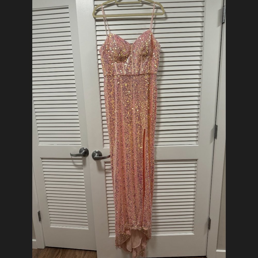 Dave & Johnny Pink Sequin Dress